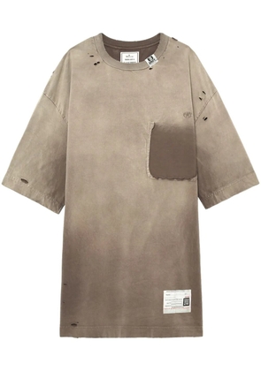 Maison MIHARA YASUHIRO distressed-effect T-shirt - Neutrals