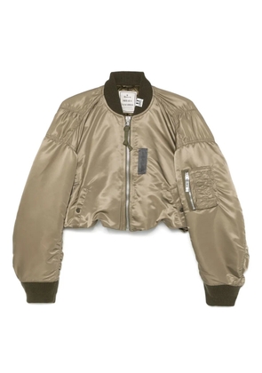 Maison MIHARA YASUHIRO cropped bomber jacket - Green