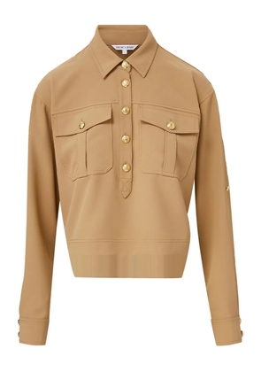 Veronica Beard Colvin button-fastening pocket blouse - Neutrals