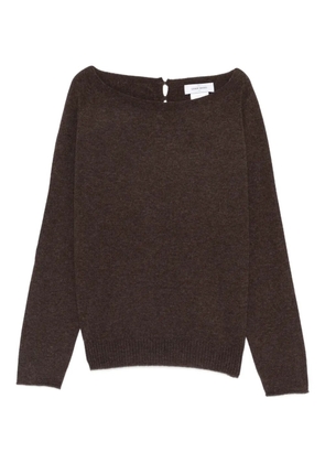 Gran Sasso boat-neck top - Brown