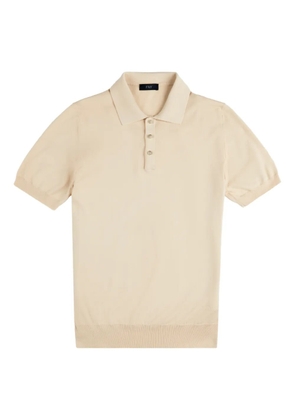 Fay button short-sleeves polo shirt - Neutrals