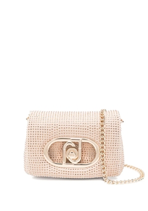 LIU JO mini crystal-embellished cross-body bag - Neutrals