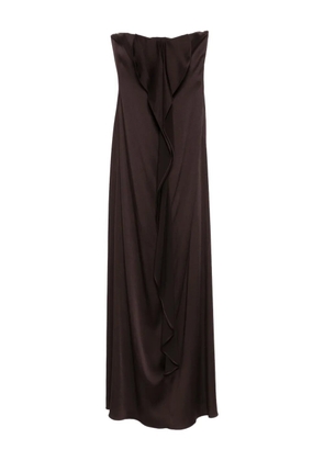 Amsale strapless dress - Brown