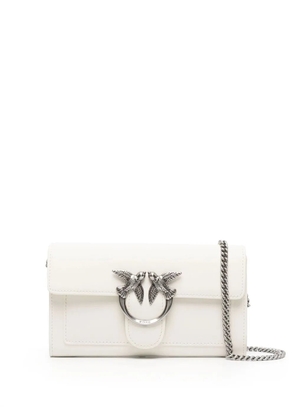 PINKO logo-plaque crossbody bag - White