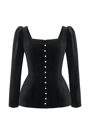 POST MERIDIEM square-neck top - Black