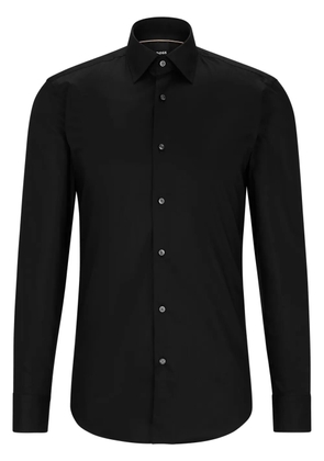 BOSS long-sleeve cotton shirt - Black