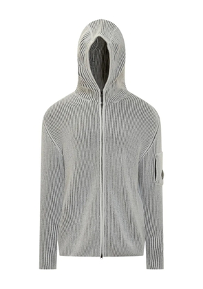 C.P. Company hooded ribbed cardigan - Grey