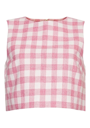 Cara Cara gingham sleeveless top - Pink