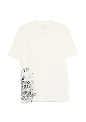 Y-3 print T-shirt - Neutrals