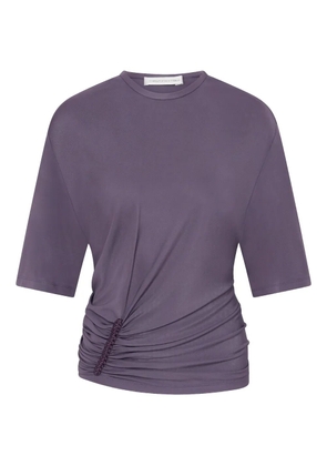 Christopher Esber Shibari ruche jersey T-shirt - Purple