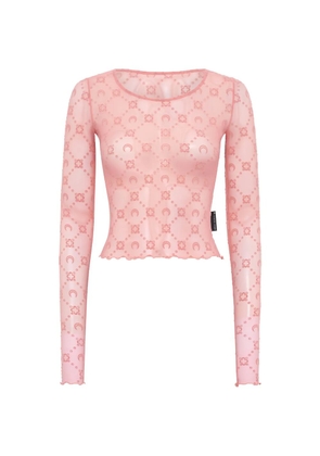 Marine Serre geometric-pattern top - Pink