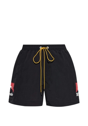RHUDE drawstring logo-detail shorts - Black