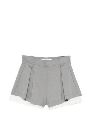 Tela pleated layered shorts - Grey