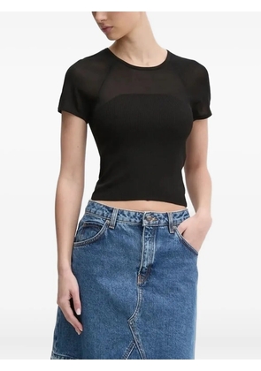 HUGO ribbed t-shirt - Black