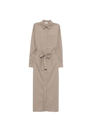 Peserico tie-waist pocket dress - Grey