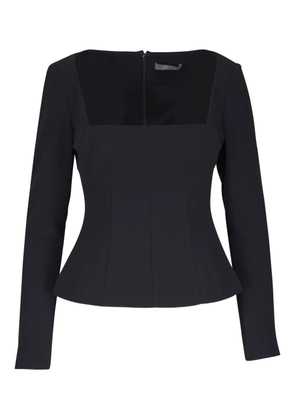 Lela Rose square-neck top - Black