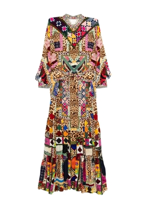 Camilla tiered shirtdress - Brown