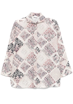 Eleventy geometric-print shirt - Neutrals