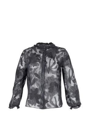 Isabel Marant Vintage embroidered ruffle blouse - Black