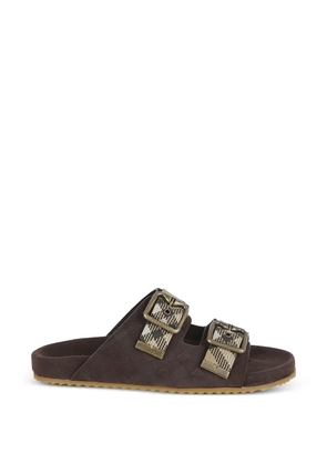 Burberry double-buckle sandals - Brown