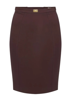 Elisabetta Franchi logo-plaque criss-cross skirt - Purple