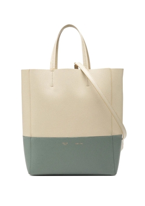 Celine Pre-Owned 2017 Small Bicolor Grained Calfskin Vertical Cabas Tote satchel - Blue