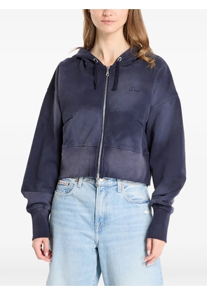 dime cropped zip-fastening hoodie - Blue