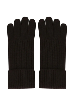 POTAMY ribbed gloves - Brown