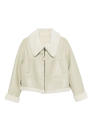 Liska shearling biker jacket - Green