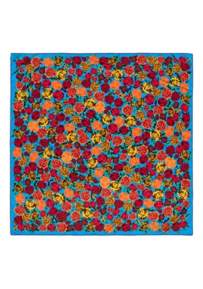 Bimba y Lola rose-print scarf - Blue