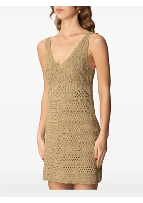 TWINSET crochet mini dress - Gold