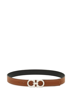 Ferragamo reversible and adjustable Gancini belt - Brown