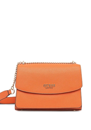GUESS USA logo-detail chain cross body bag - Orange