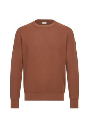 Moncler logo-patch sweater - Brown