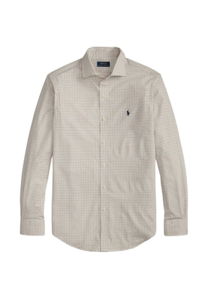 Polo Ralph Lauren embroidered plaid shirt - Neutrals