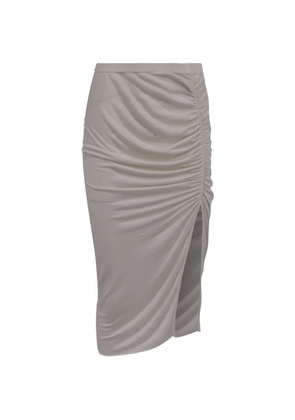 Rick Owens Vintage Lilies ruched midi skirt - White