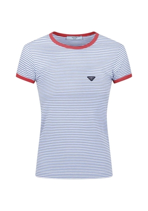 Prada striped crew-neck T-shirt - White