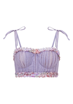 SANA OSMANI Agor sequin tie top - Purple