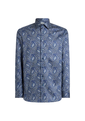 ETRO paisley foliage shirt - Blue