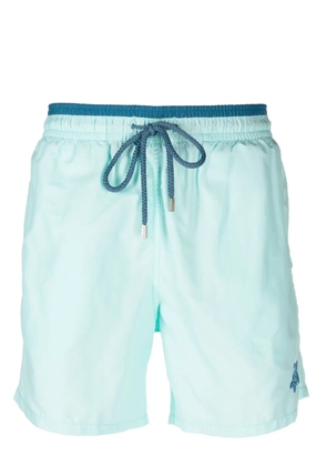 Vilebrequin contrast-trim drawstring swim shorts - Blue