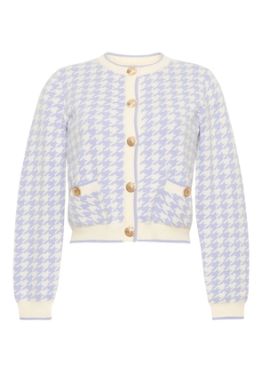 Cara Cara Priscilla houndstooth buttoned cardigan - Blue