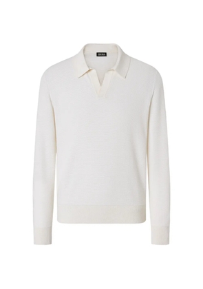 Zegna polo-collar T-shirt - White
