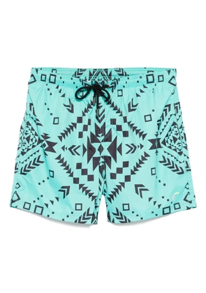 TOOCO graphic-print swim shorts - Green