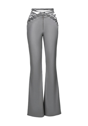Lika lace-up flared trousers - Grey