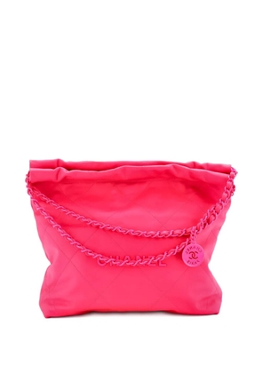 CHANEL Pre-Owned 22 Chain Quilted Calfskin Small hobo bag - Pink