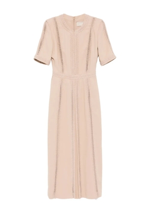 Elie Saab embellished-trim dress - Brown