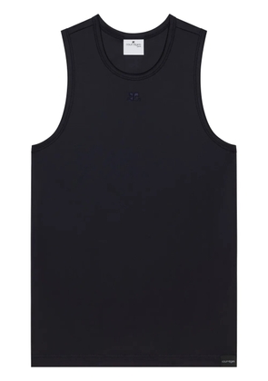 Courrèges football tank top - Blue