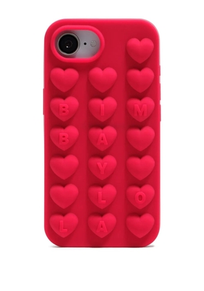 Bimba y Lola heart-embellished iPhone 16 E case - Red