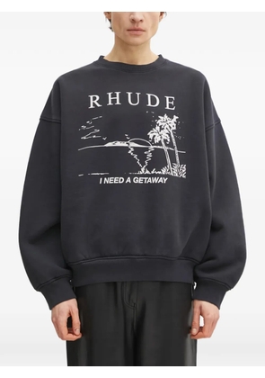 RHUDE graphic-print sweatshirt - Black