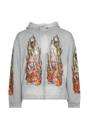 Who Decides War Flame Glass hoodie - Grey